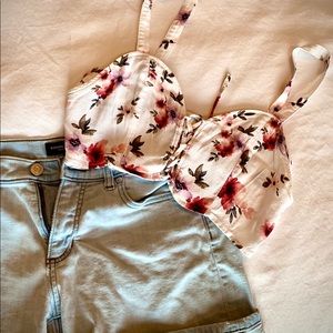Forever 21 Floral Corset Bodice